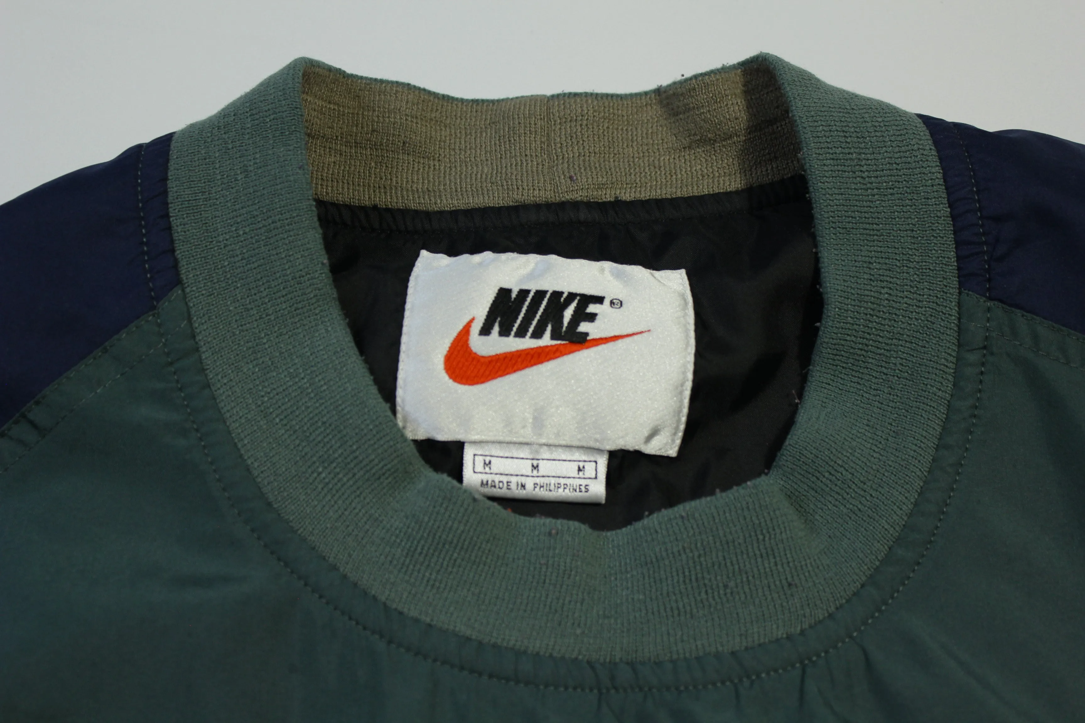 Nike White Tag Vintage 90's Pullover Center Check Pouch Windbreaker Jacket