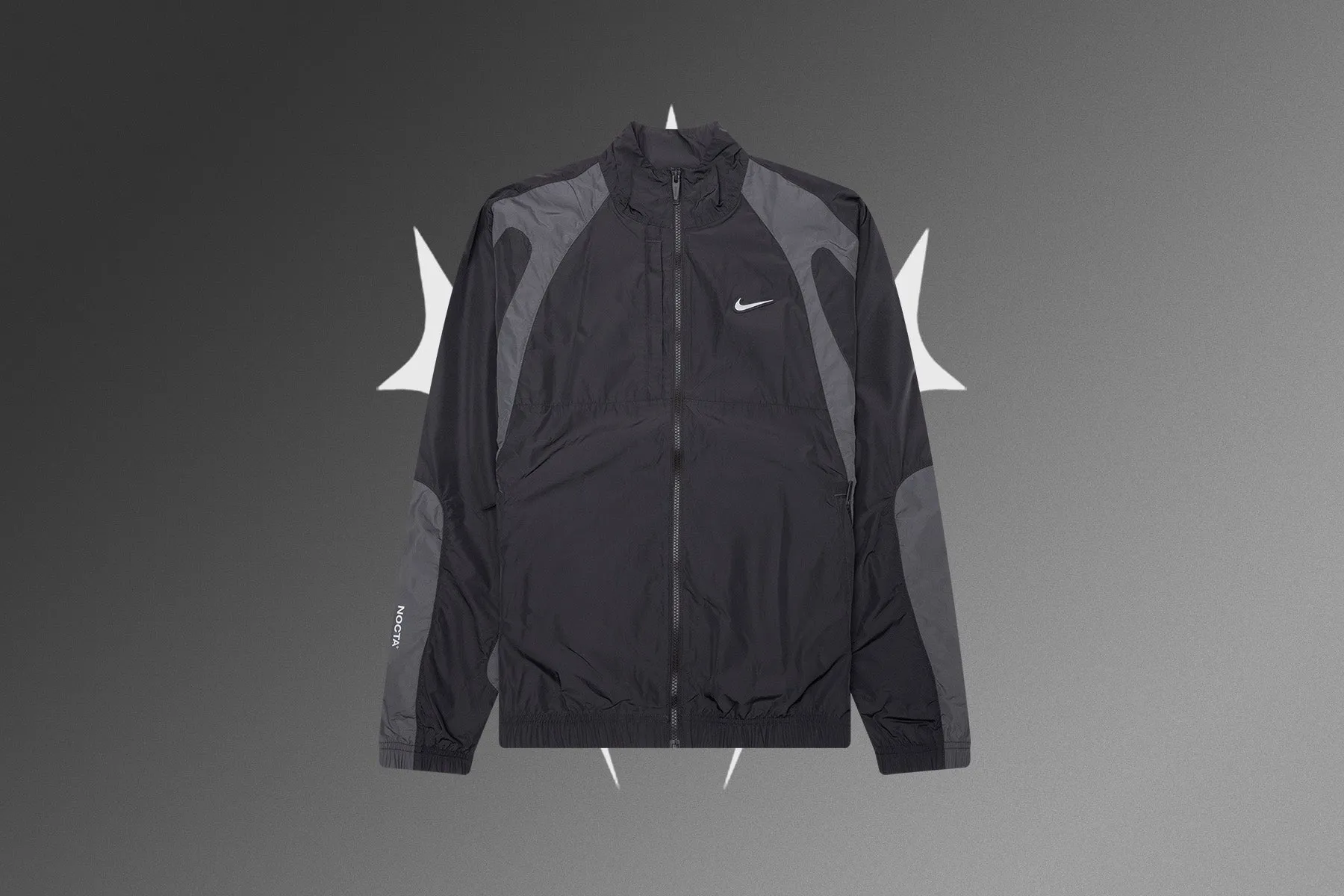 Nike x Nocta NRG CS Track Jacket - Woven Anthracite/Iron Grey/Wolf Grey Collection.