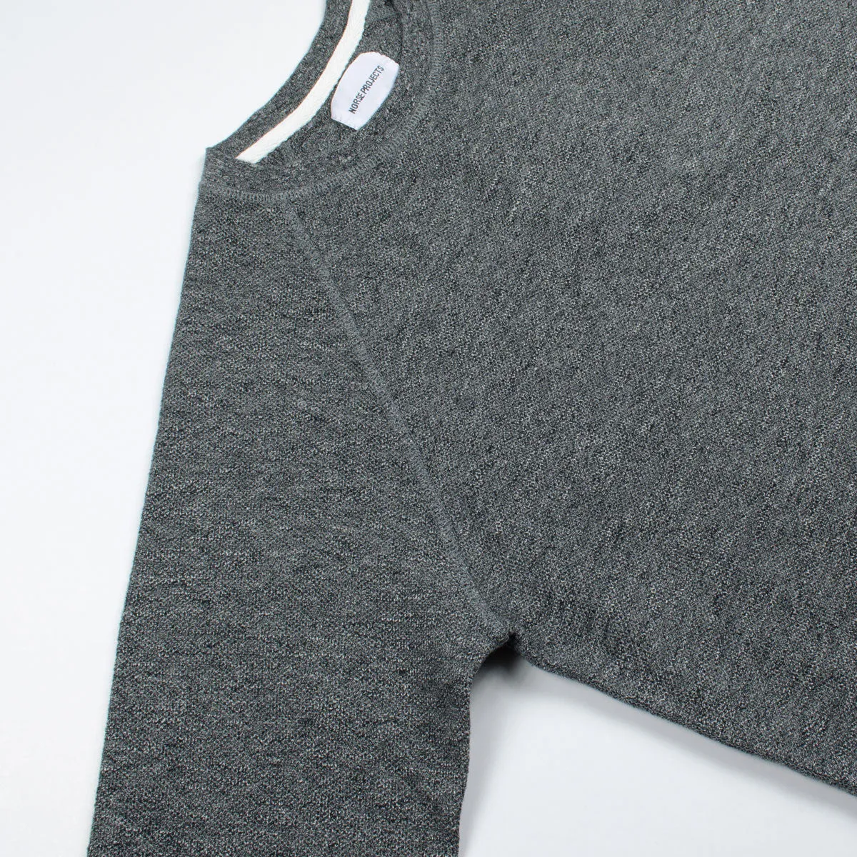 Norse Projects - Aske Fine Structure Sweatshirt - Charcoal Melange