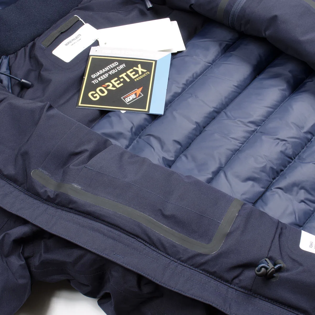 Norse Projects Rokkvi 5.0 Waterproof Gore-Tex Parka - Dark Navy Blue - Stylish and Functional Winter Jacket