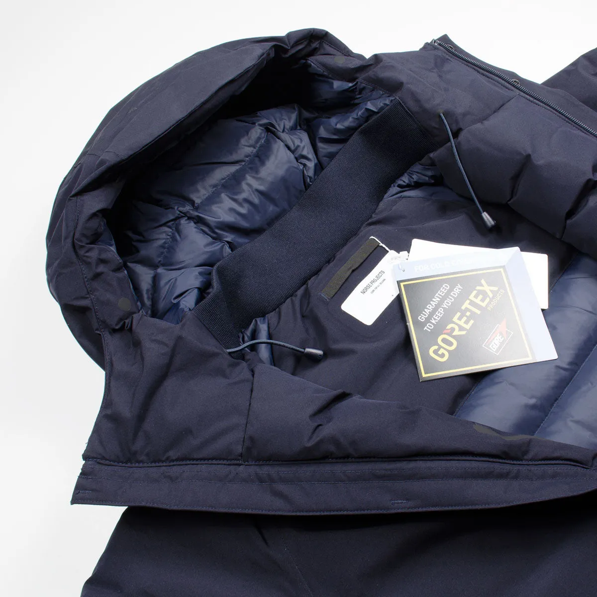 Norse Projects Rokkvi 5.0 Waterproof Gore-Tex Parka - Dark Navy Blue - Stylish and Functional Winter Jacket