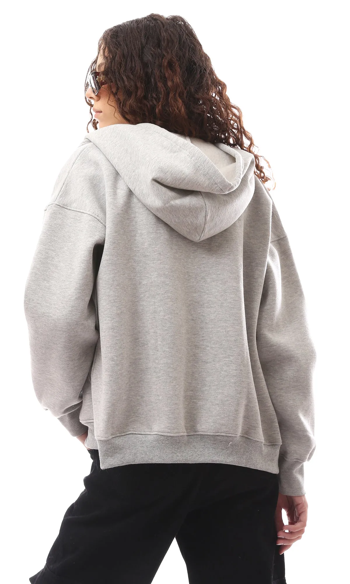 O172207 Heather Grey With A Flyer Zipper Closure