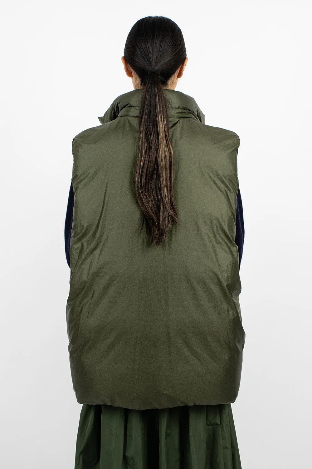 Ozark Reversible Gilet Silver/Khaki