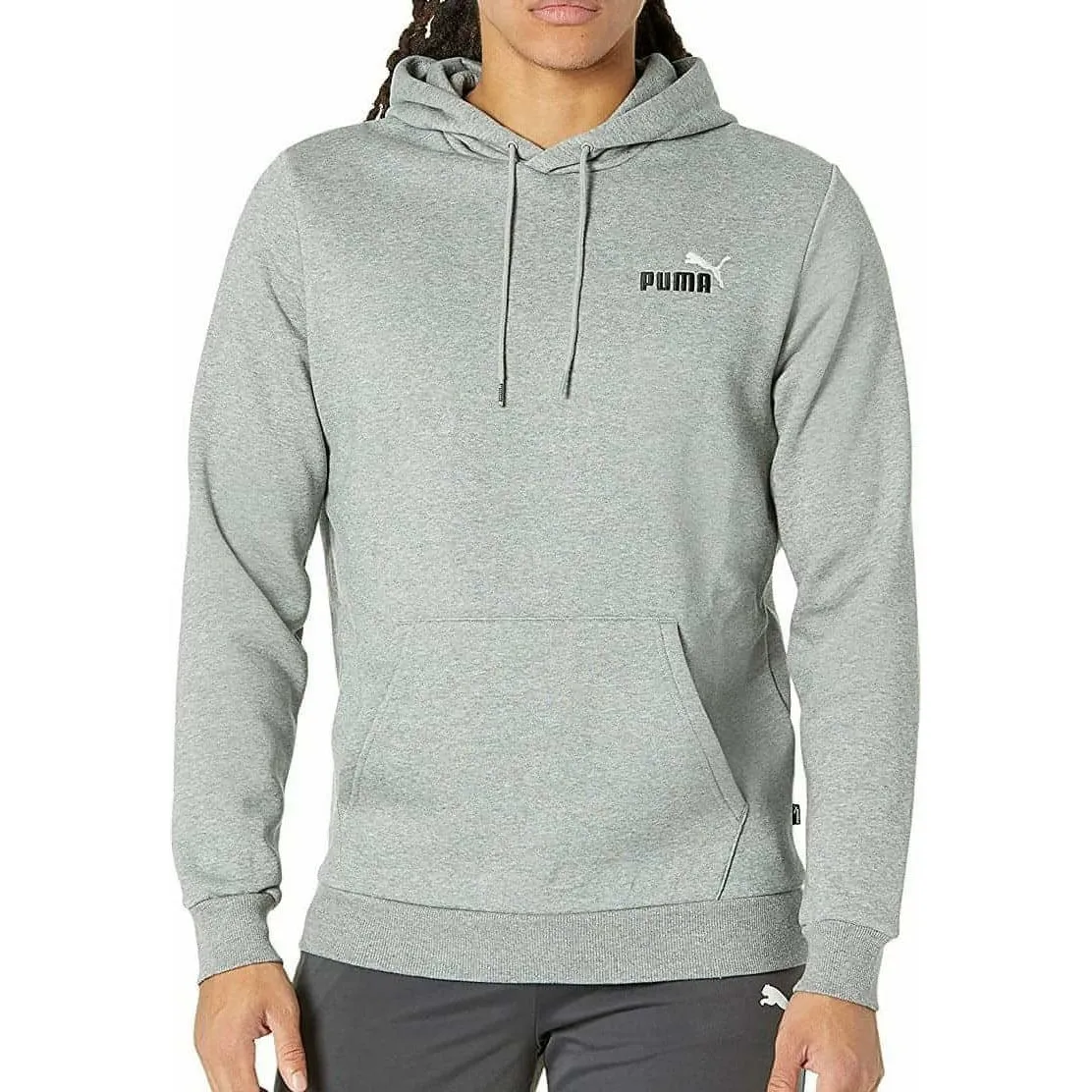 Puma Essential   Embroidery Logo Mens Training Hoody - Grey