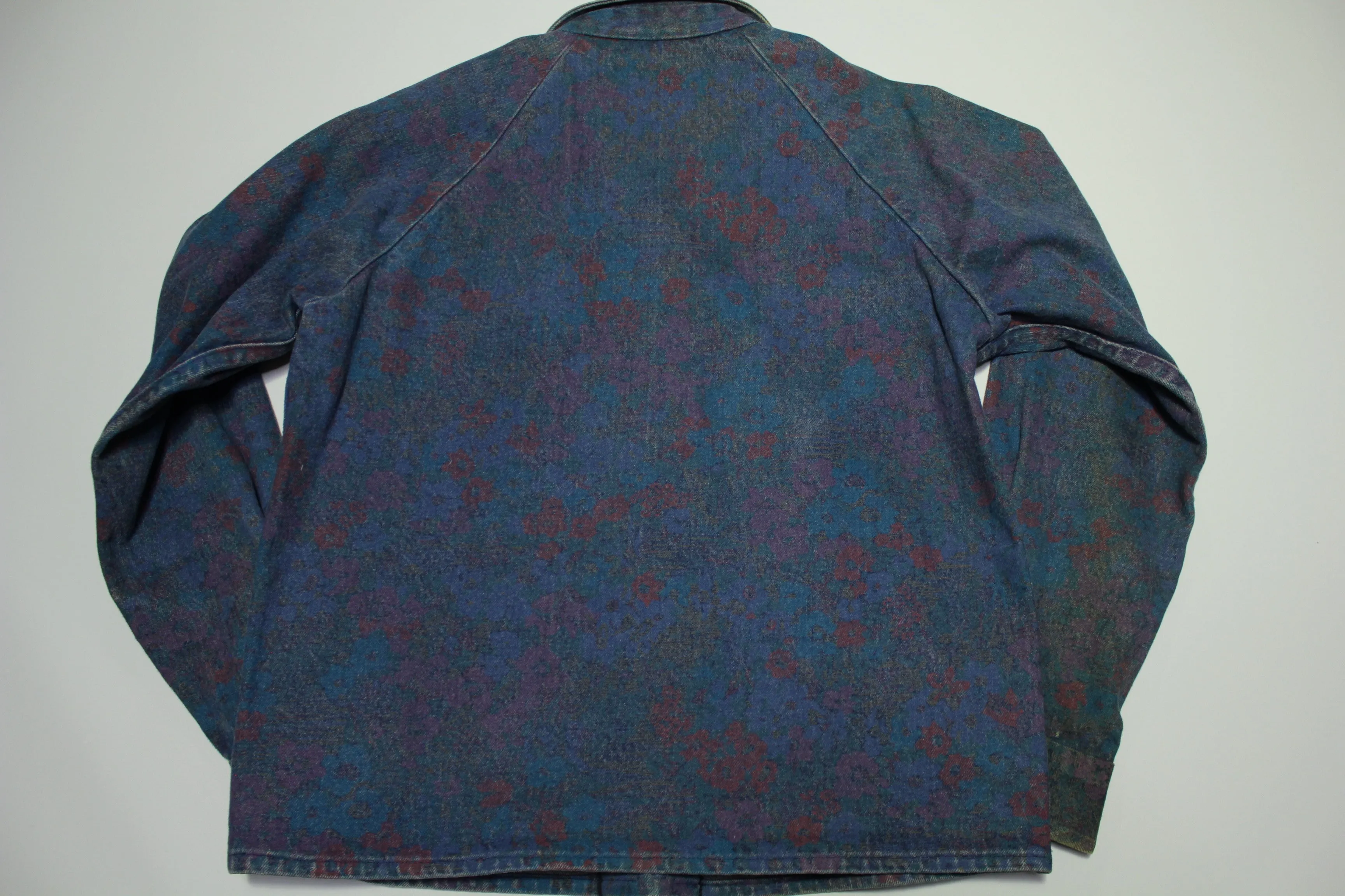 Purple Rain Paisley Print Vintage Denim Trucker Jean Jacket / Shirt