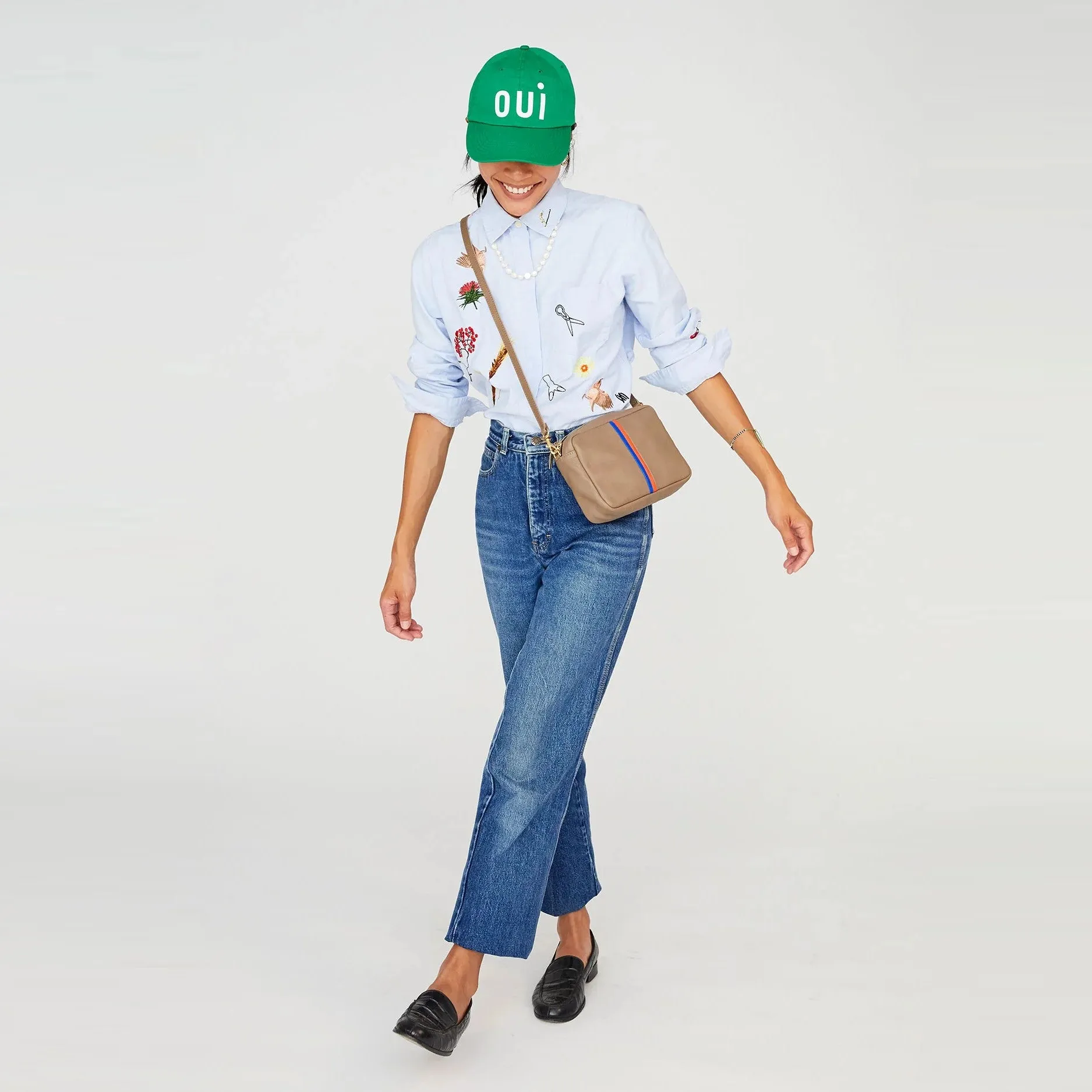 "Oui" Baseball Hat (Green)