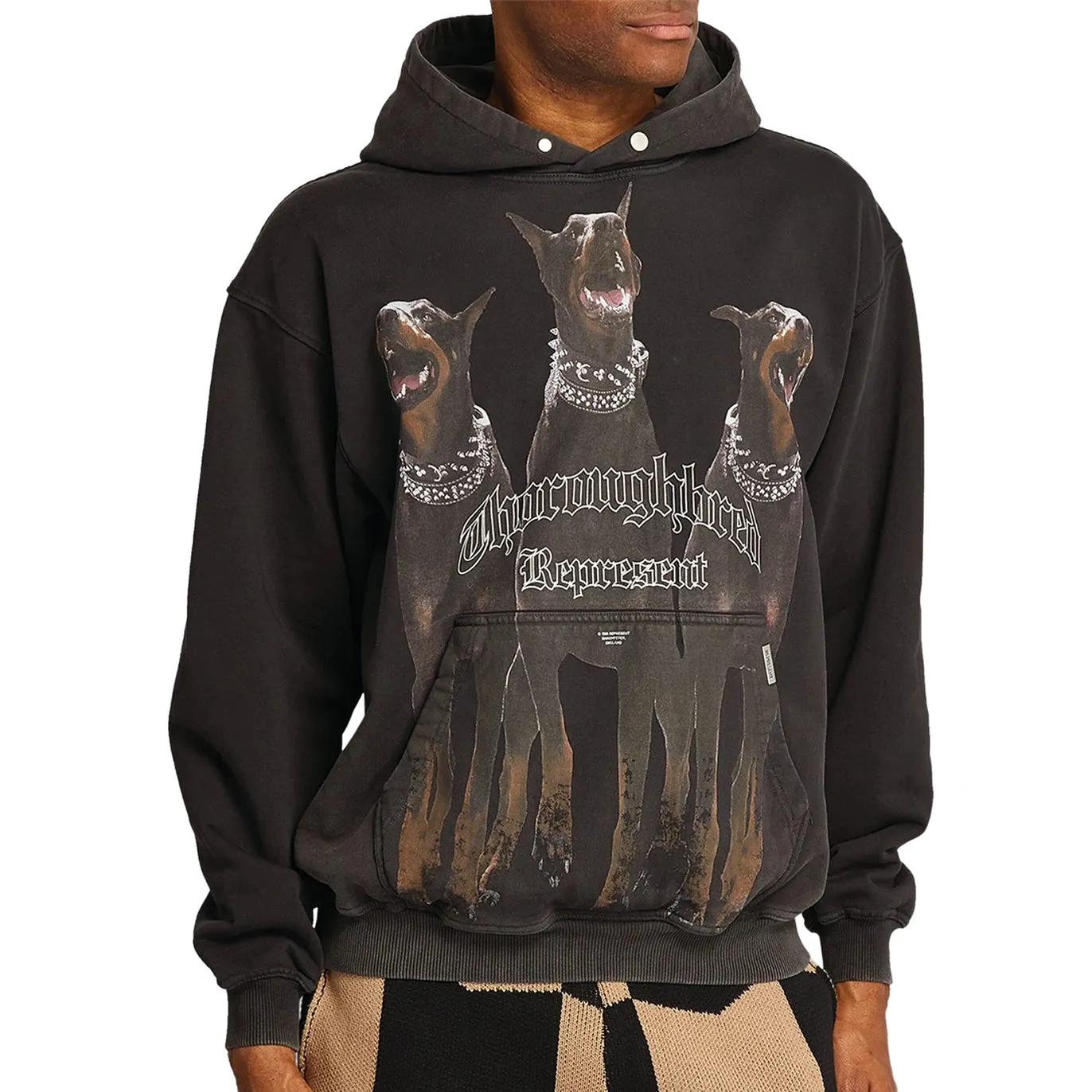 Represent Thoroughbred Vintage Black Hoodie