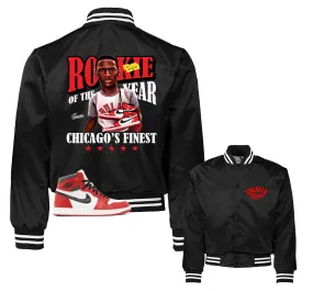 Retro 1 Rebellionaire Satin Jacket - Banned - Black