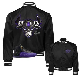 Retro 12 Field Purple War Bully Varisity Jacket