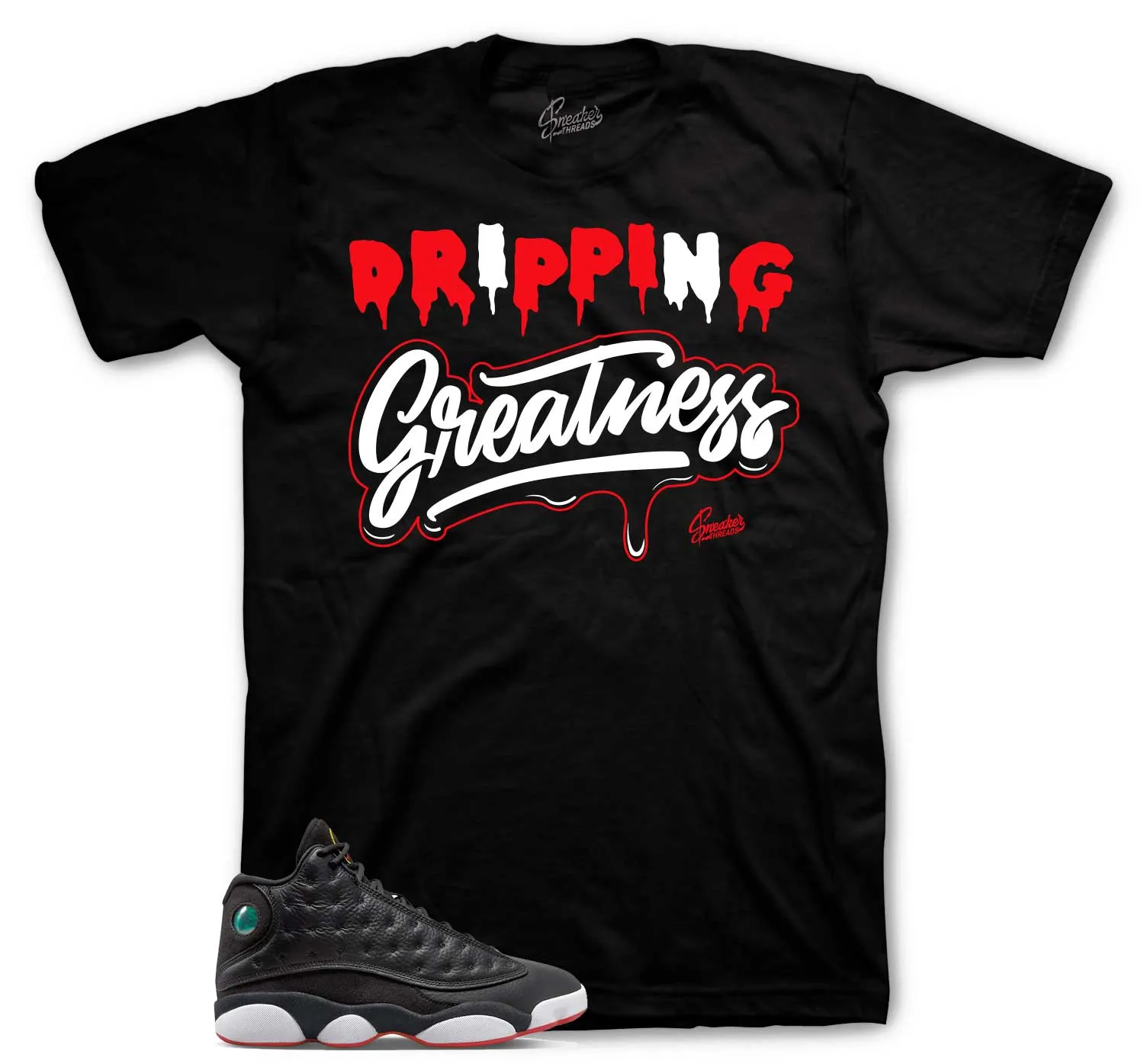 Retro 13 Playoff Shirt -  Drip Greatness - Black