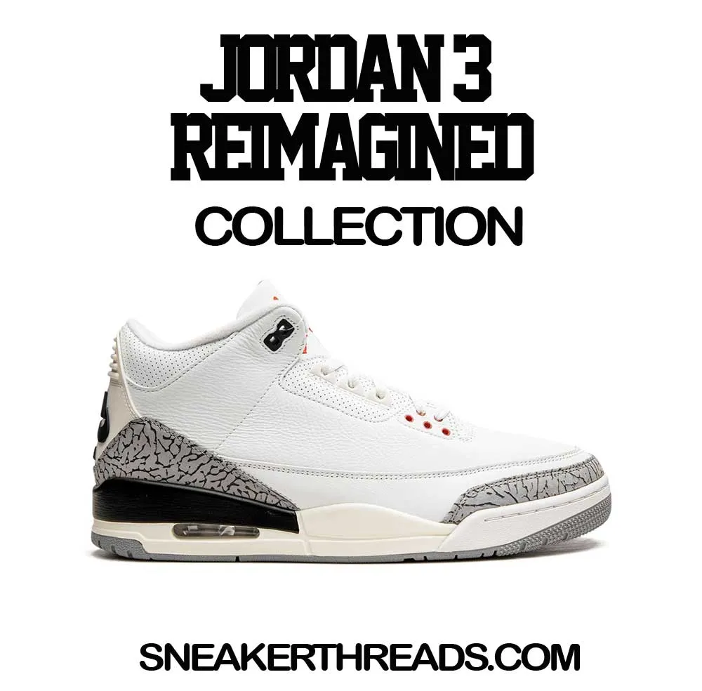 Retro 3 White Cement Reimagined Jacket - Bandemic - Black