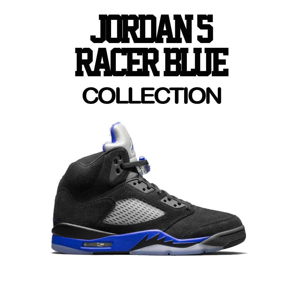 Retro 5 Racer Blue Jacket - Checkered - Blue