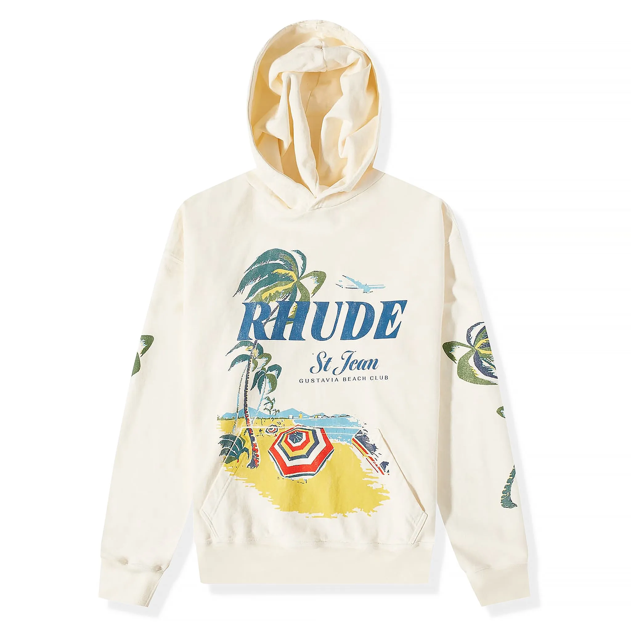 Rhude Beach Club Vintage White Hoodie