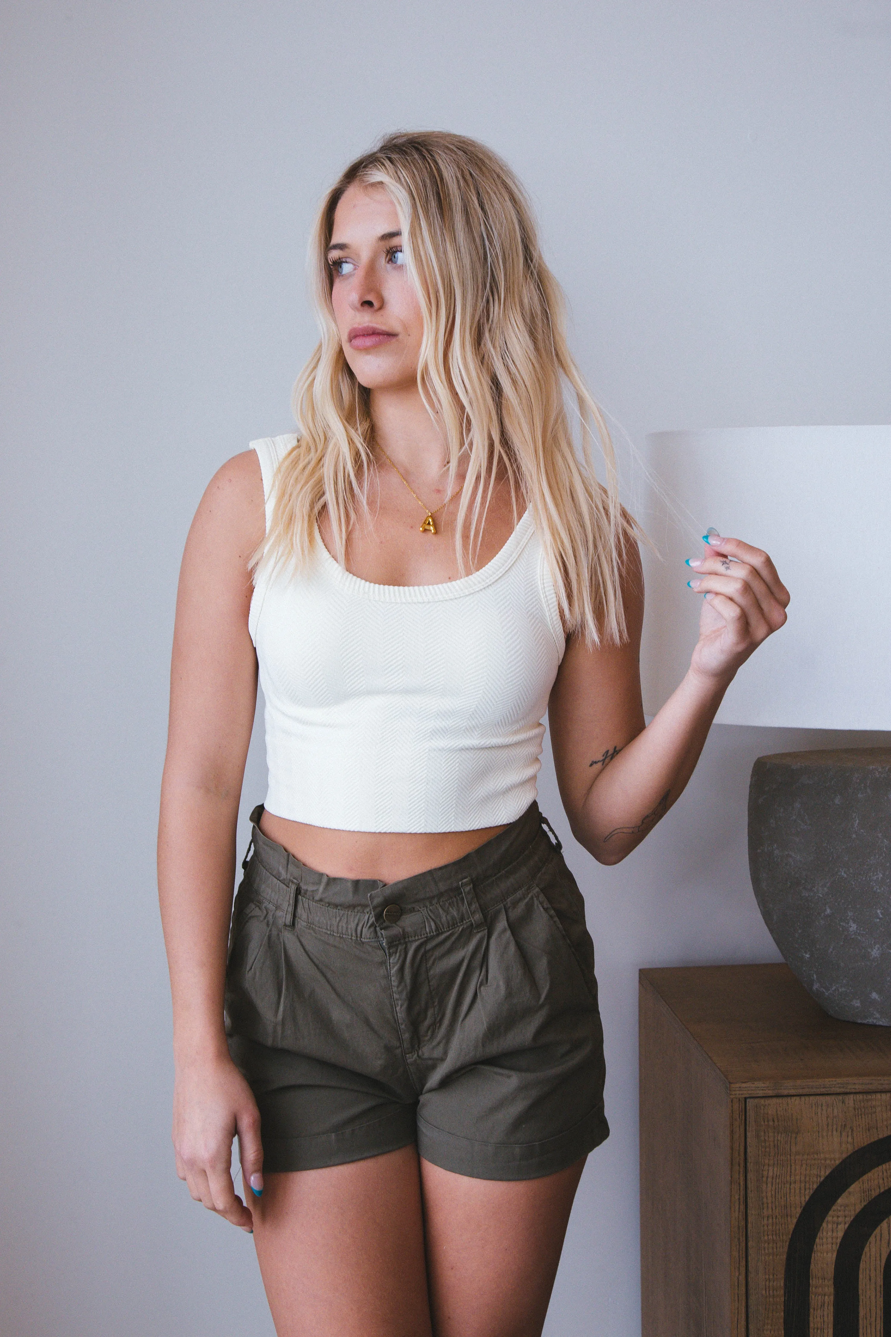 Rosalie Cuffed Short, Burnt Olive | Sanctuary