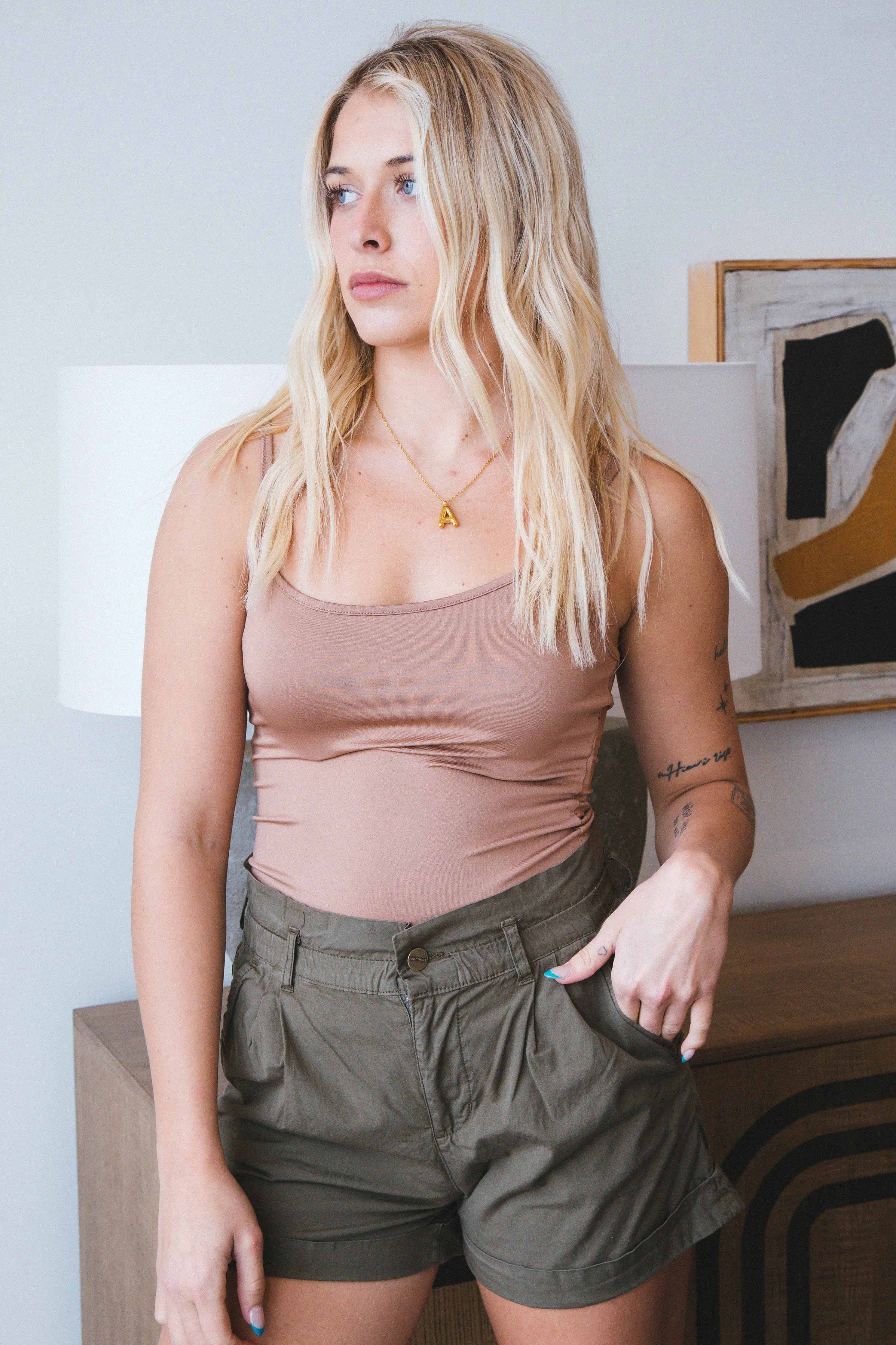 Rosalie Cuffed Short, Burnt Olive | Sanctuary