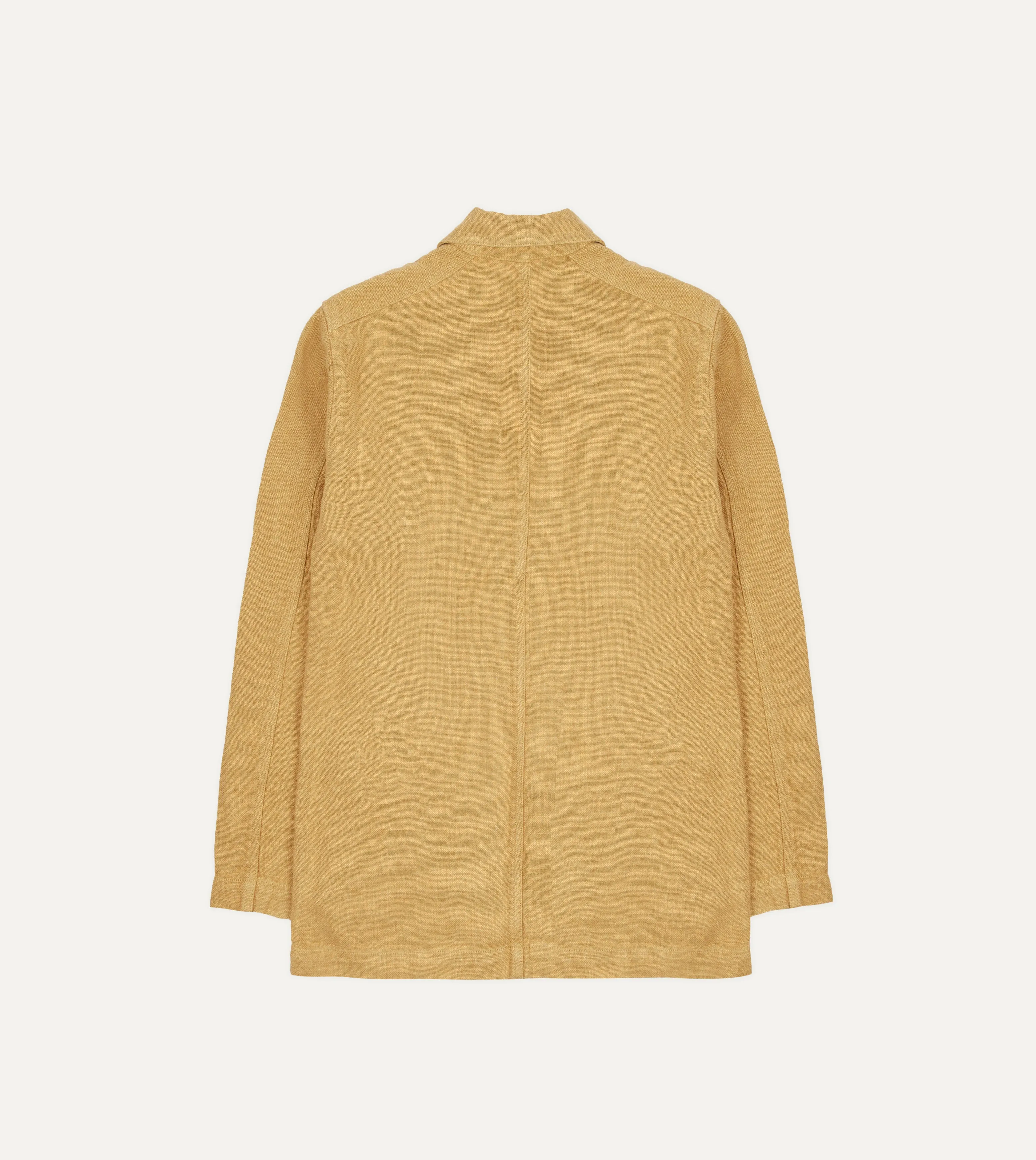 Sand Linen Five-Pocket Chore Jacket