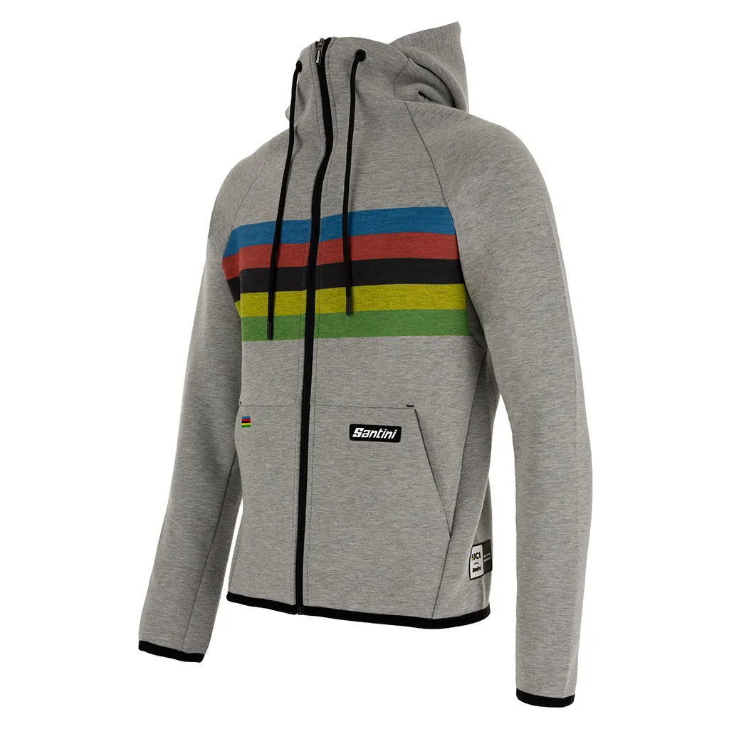 Santini UCI Official Iride Hoodie - Grey