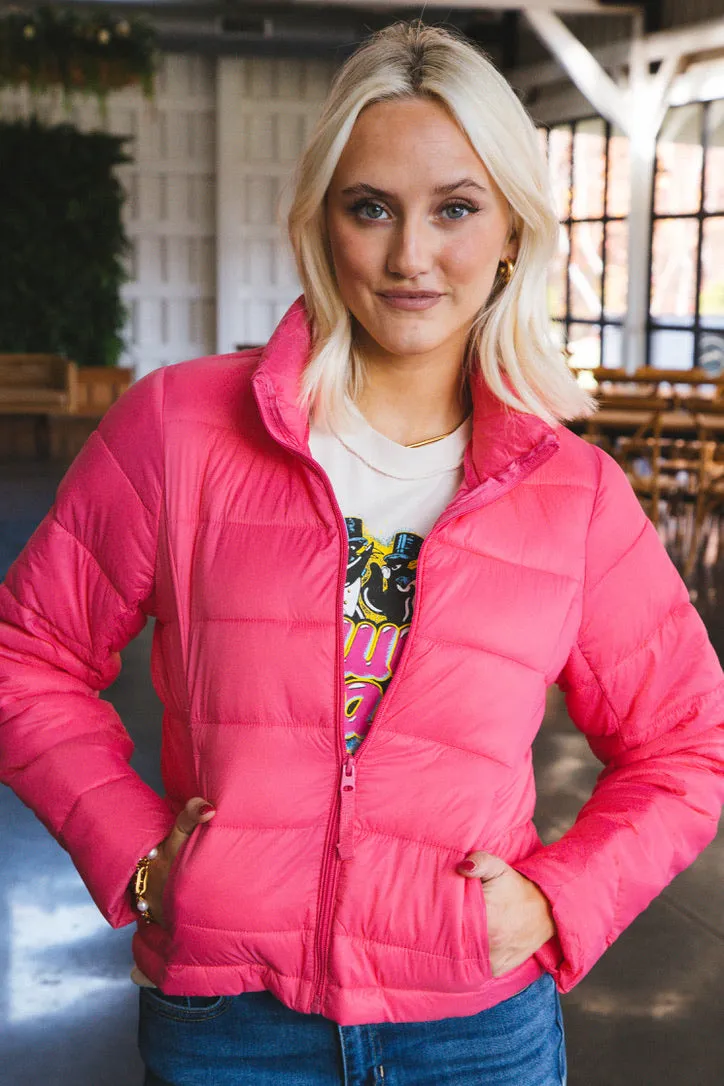 Shelby Packable Puffer Jacket, Pink