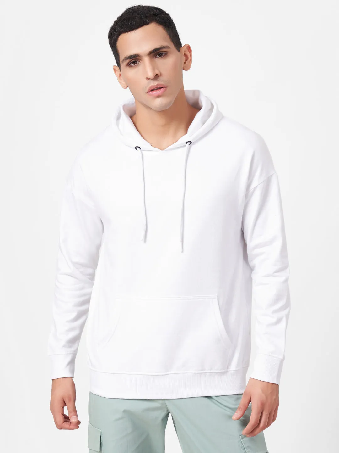 Solid Oversized Full Sleeve Hoodie