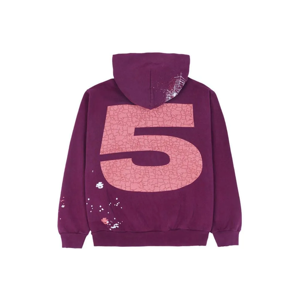 Sp5der Nocturnal Highway Hoodie Dark Purple