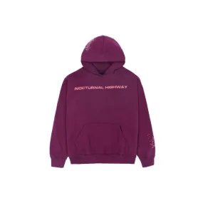 Sp5der Nocturnal Highway Hoodie Dark Purple