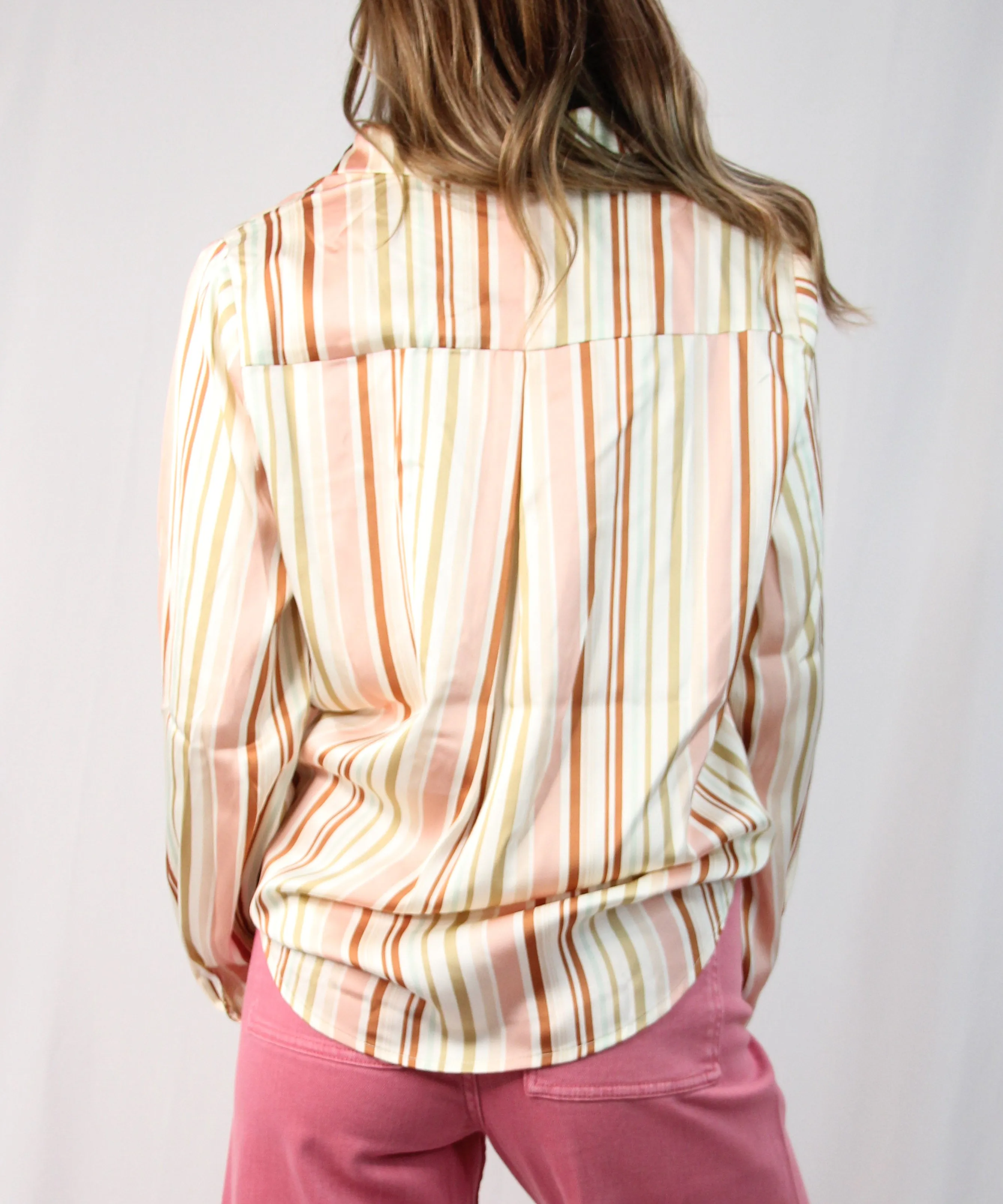 Stripe Buttondown Blouse - Neutral Stripe