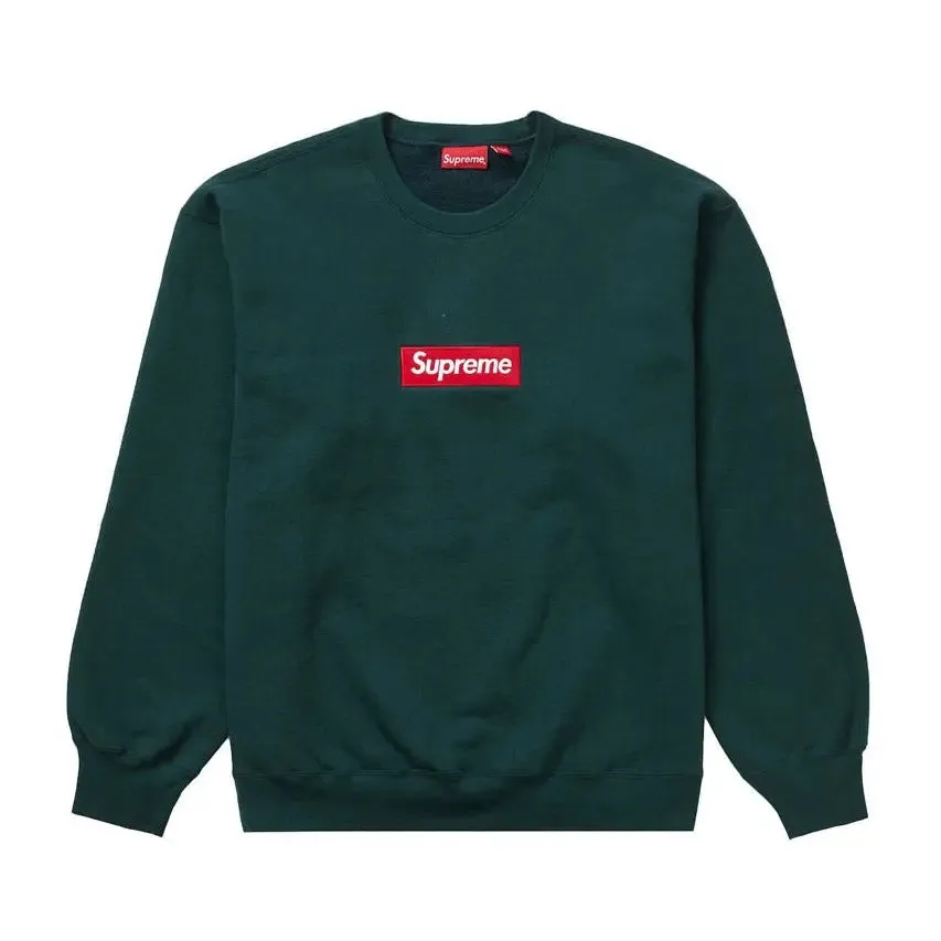 Supreme Box Logo Crewneck Dark Pine