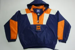 Syracuse Orangeman Vintage 90's NY University 1870 Pullover Hooded Quilt Lined Starter Jacket