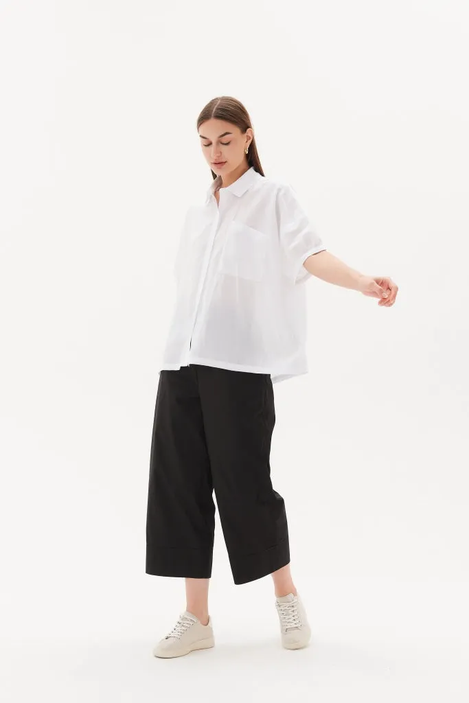 Tirelli - Gathered Cuff Shirt - White