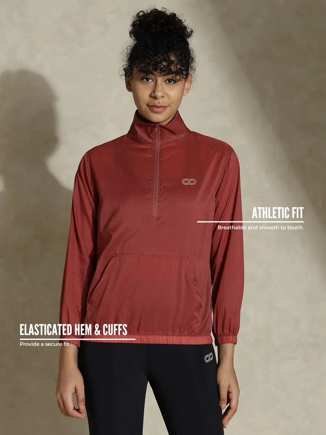 TraqLite Half Zip Performance Jacket Marsala