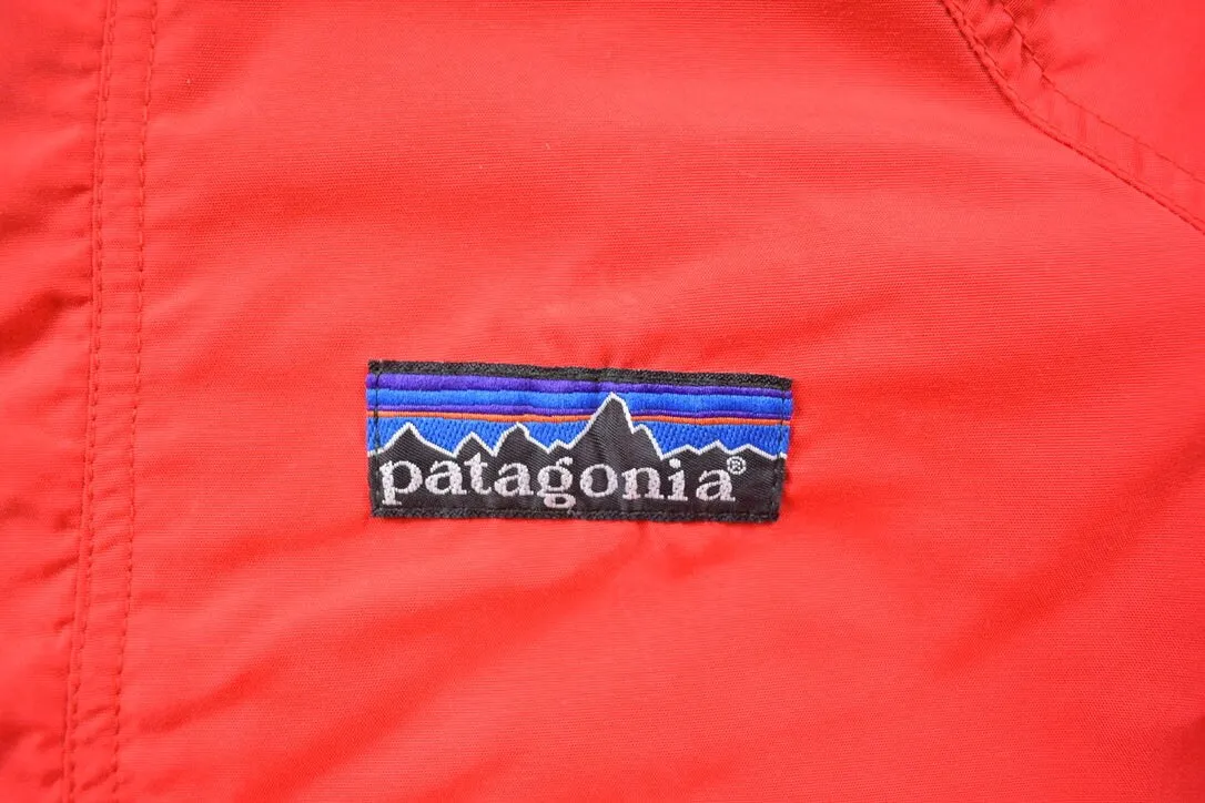 Vintage 1980s Patagonia Quarter Zip Red Windbreaker Jacket / Athletic Spring Summer Sportswear / Streetwear / Athleisure / outerwear