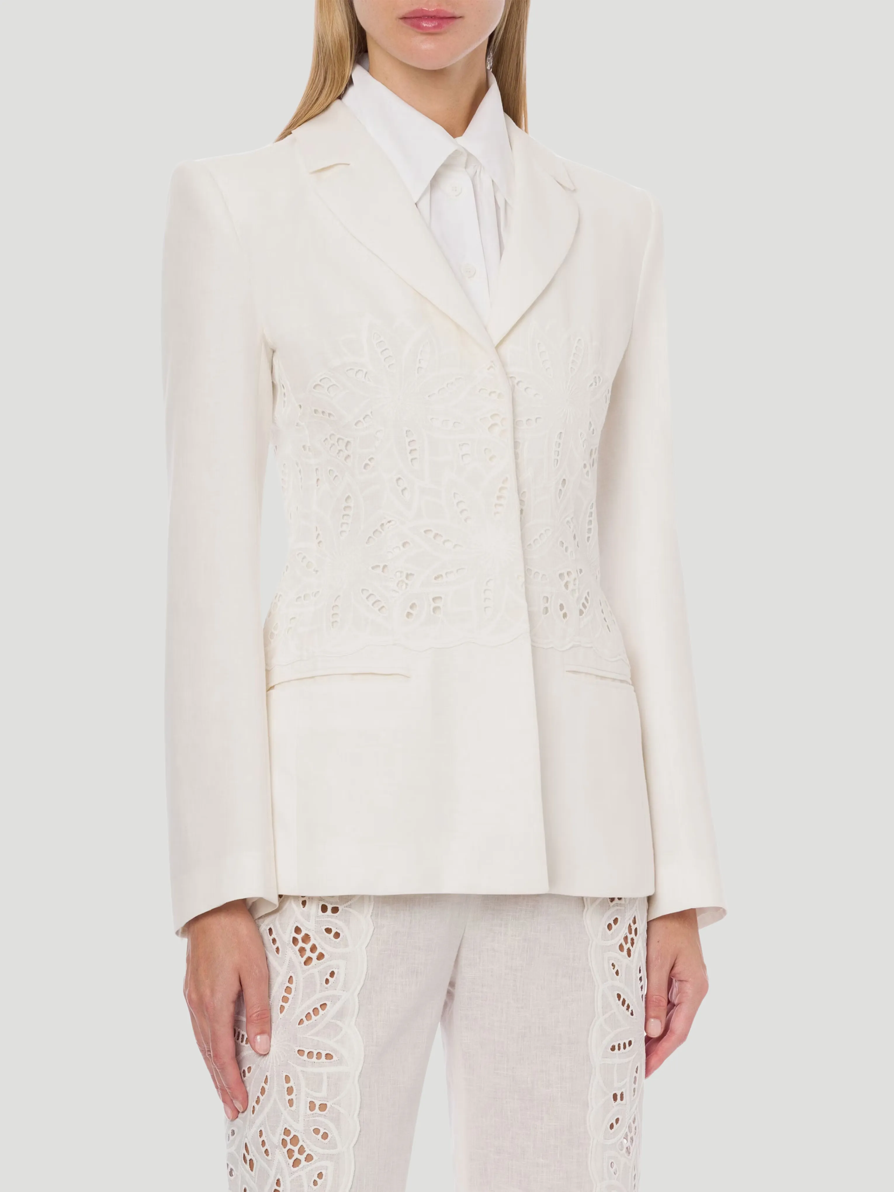 White Embroidered Jacket