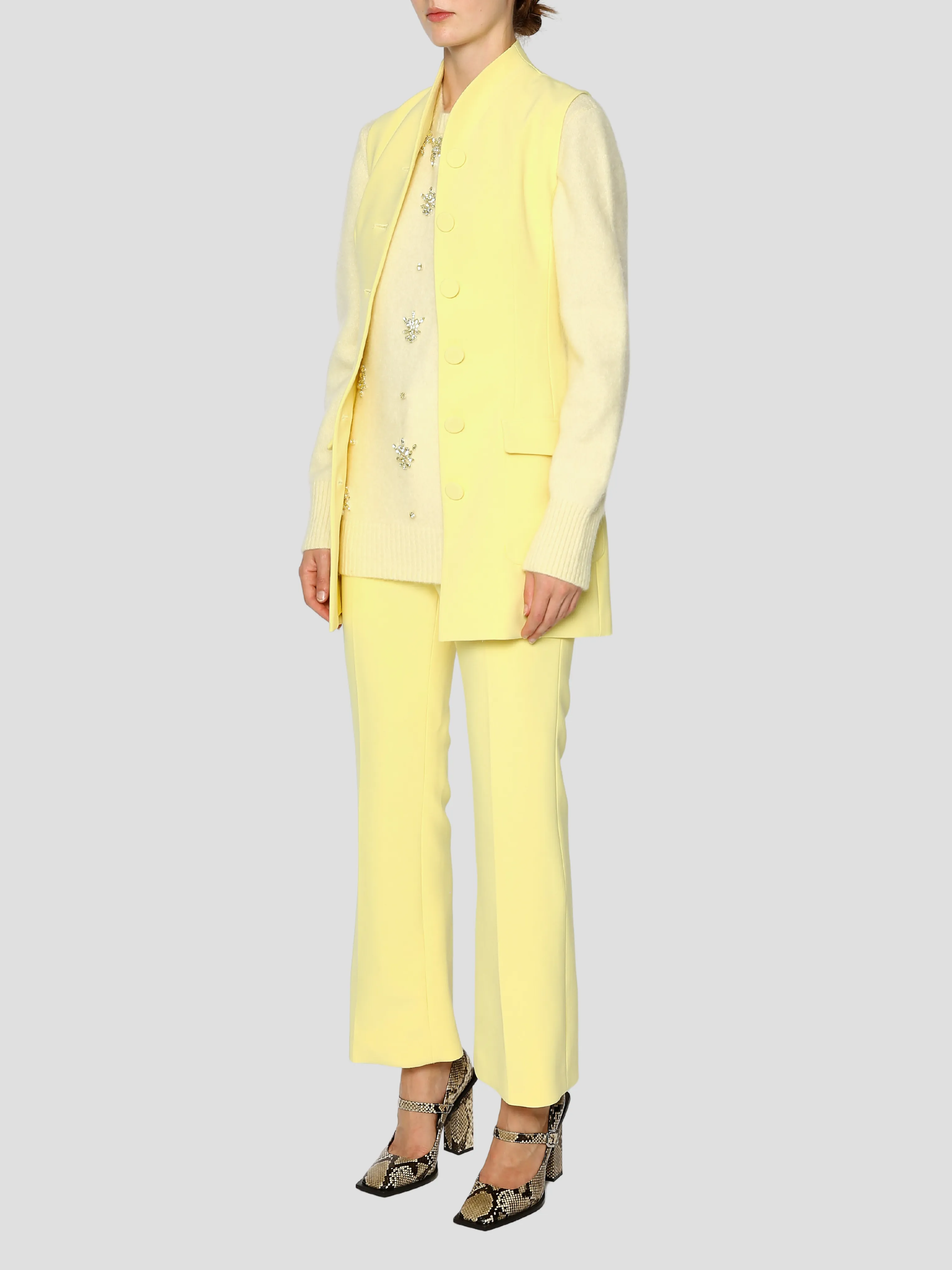 Yellow Paige Sleeveless Jacket